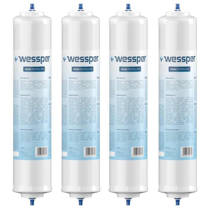 Set 4 bucati filtru de apa, Wessper, pentru Samsung Side by Side DA29-10105J hafex / EXP